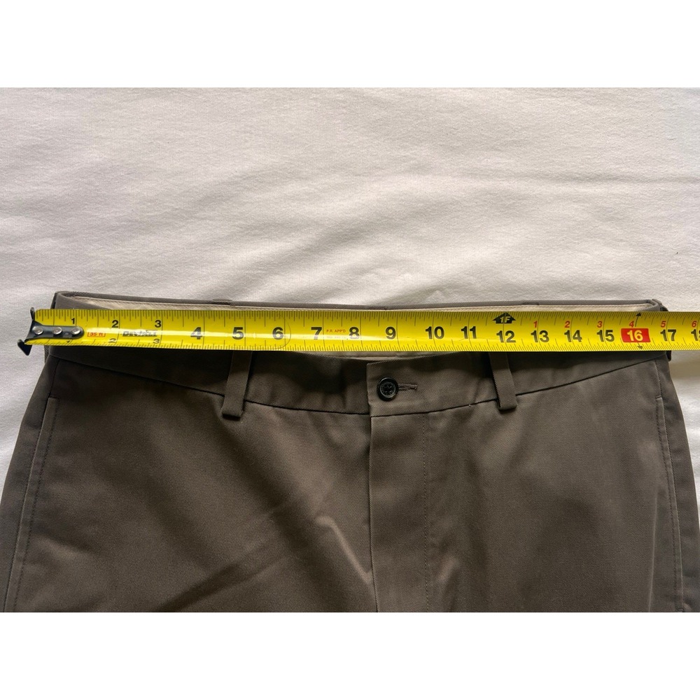 Brooks Brothers Advantage Chino Clark Pants 34W/32L 100% Cotton in Grey/Taupe - Picture 10 of 13